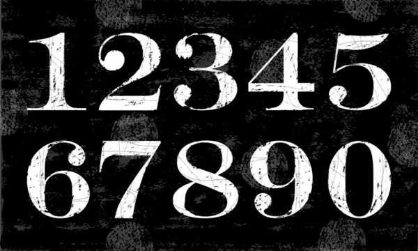 Chalky Numbers — Stock Vector