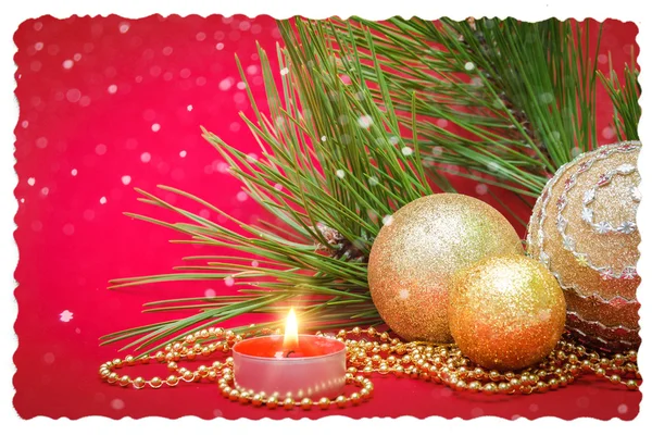 Christmas decoration on abstract background — Stock Photo, Image