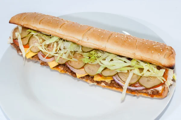 Sandwich isolated on white background — Stock Photo, Image