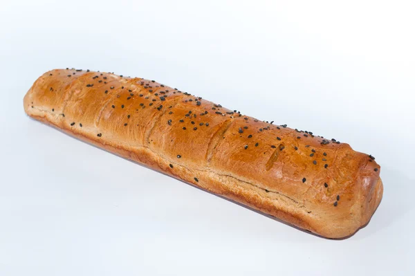 孤立的白色背景上的三明治面包 — 图库照片