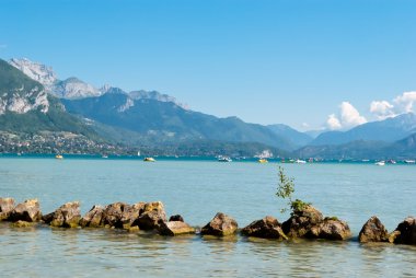 Annecy göl manzara, savoy, Fransa
