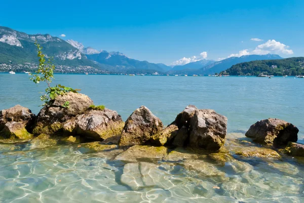 Annecy Lake and landscape, Savoy, France — Stock Photo, Image