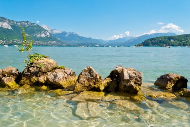 lake Annecy ve manzara, savoy, Fransa