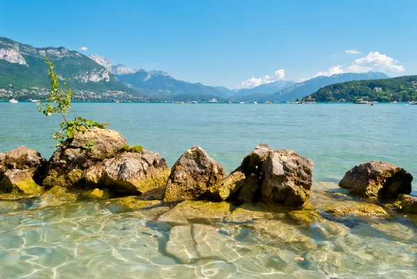 Annecy Lake and landscape, Savoy, France — Stock Photo, Image