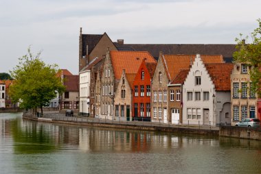 Bruges, Belçika, kanal evleri