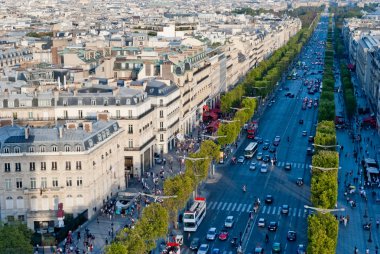 Paris, Champs Elysees (Champs-Élysées), view from Triumphal Arch