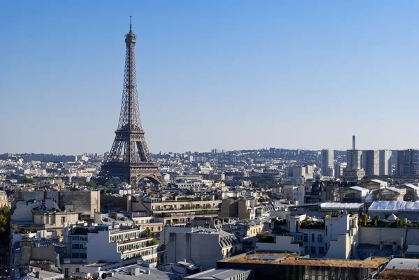 Torre Eiffel, Paris, vista panorâmica do Arco do Triunfo — Fotografia de Stock