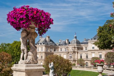 Luxembourg gardens ornamental statue, Paris clipart