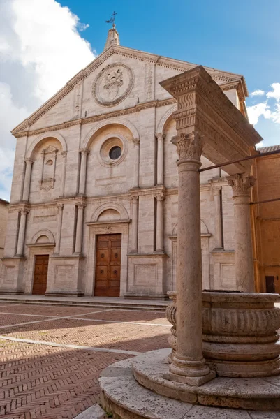 Katedra w Pienza, Toskania, Włochy — Zdjęcie stockowe