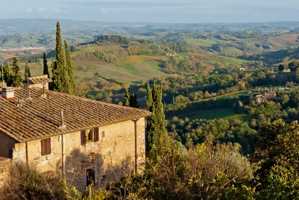 Panorama van san gimignano, Toscane — Stockfoto