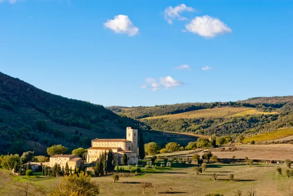 Abdij van sant antimo, Toscane, Italië — Stockfoto
