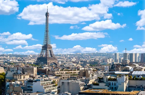 Paris, panorama med Eiffeltornet — Stockfoto