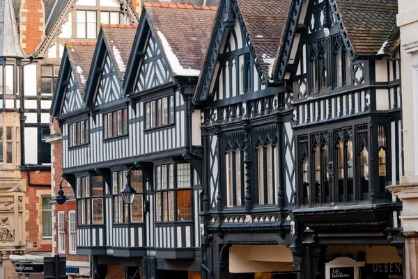 Chester, England, black and white building — Stock Photo, Image