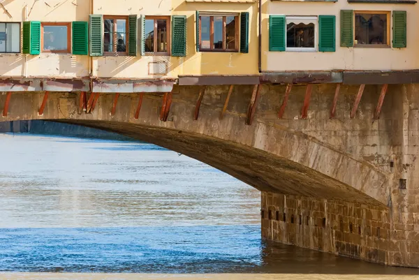 Florence, oude brug detail — Stockfoto