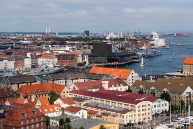 Kopenhag, Danimarka, panoramik görünüm
