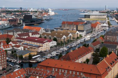 Kopenhag, Danimarka, panoramik görünüm