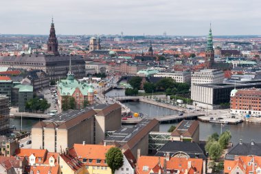 Kopenhag, Danimarka, panoramik görünüm