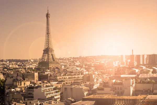 Torre Eiffel, París, vista panorámica desde el Arco del Triunfo —  Fotos de Stock