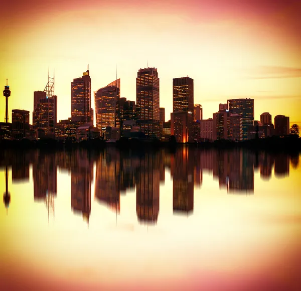 Sydney night skyline, Australia — Stock Photo, Image