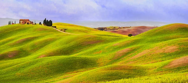 Wunderschöne Landschaft der Toskana, Italien — Stockfoto
