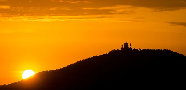Torino (Torino), tramonto sulla Basilica di Superga — Foto Stock