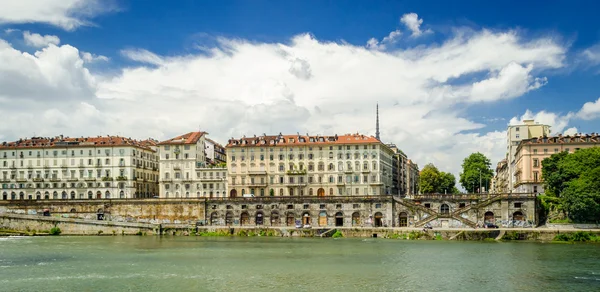 Turin (Torino), river Po and Murazzi — Stock Photo, Image
