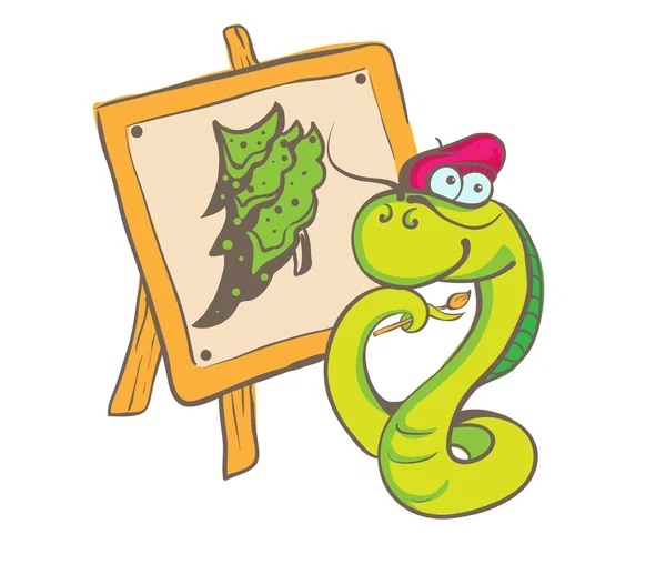 Pintor serpiente — Vector de stock