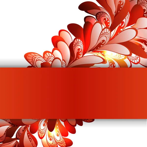 Plantilla de diseño de ornamento fractal floral — Vector de stock