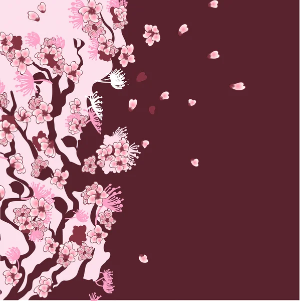 Sakura rama fondo — Archivo Imágenes Vectoriales