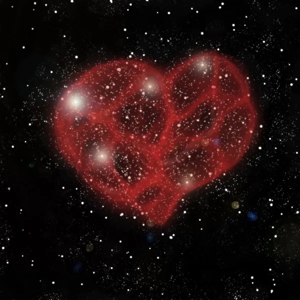 Heart shaped nebula — Stock Photo, Image