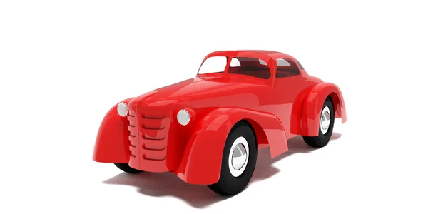 Red retro toy car — Stock Photo, Image