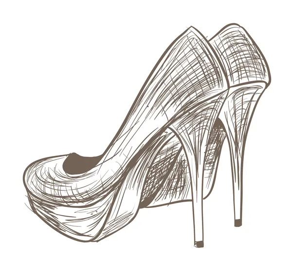 Shoes sketch — Stock Vector