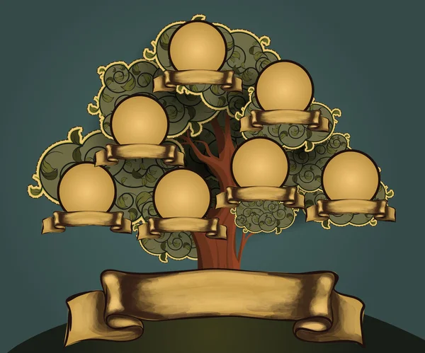 Plantilla de diseño árbol familiar — Vector de stock