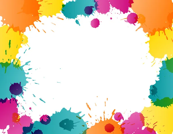 Colorful splatters template — Stock Vector