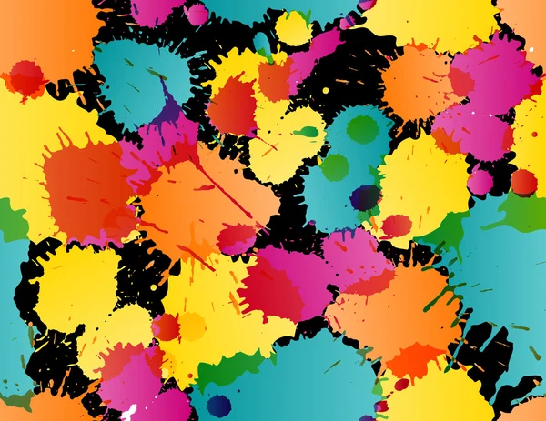 Kleurrijke splatters sjabloon — Stockvector