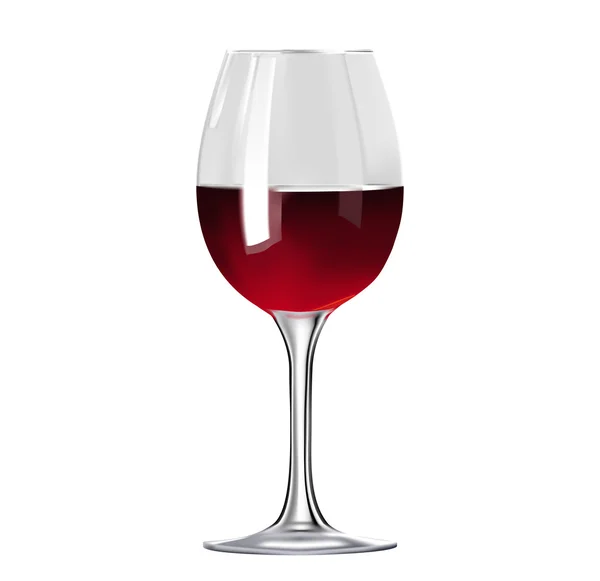 Glas Rotwein isoliert — Stockvektor