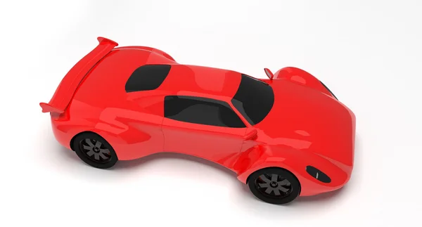 รถแข่งสีแดงแยกกัน การออกแบบของตัวเอง . — ภาพถ่ายสต็อก