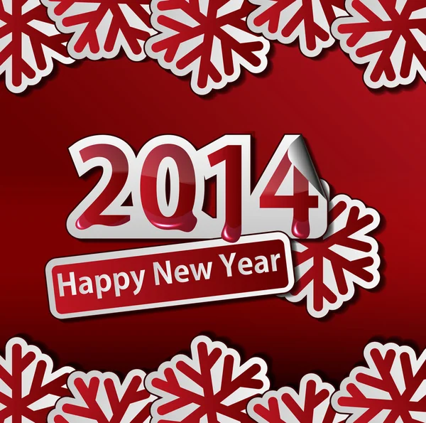 Φόντο νέο έτος 2014 — Διανυσματικό Αρχείο
