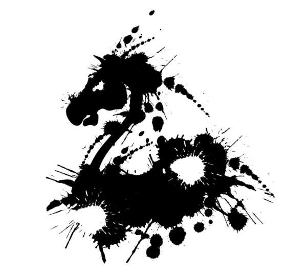 Силуэт гранж-лошади — стоковый вектор