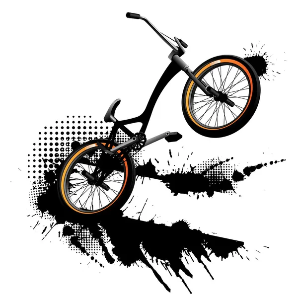 Bmx vélo fond grunge — Image vectorielle