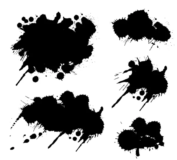Grunge splatters σύνολο — Διανυσματικό Αρχείο