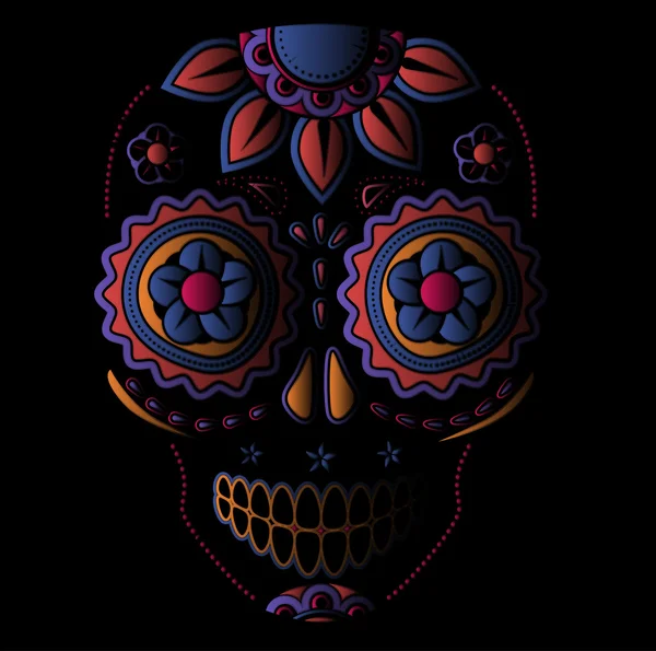 Day of the dead sugar skull — Stock Vector