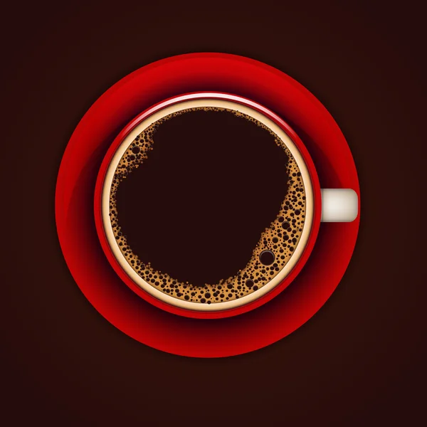 Красная чашка кофе — стоковый вектор