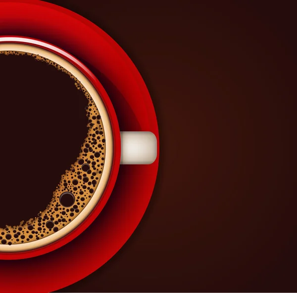 Taza roja de café — Vector de stock