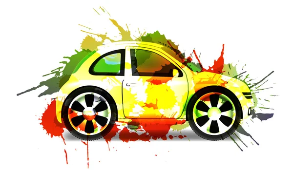 Carro pintura conceito — Vetor de Stock