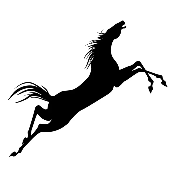 Άλμα σιλουέτα άλογο — Διανυσματικό Αρχείο