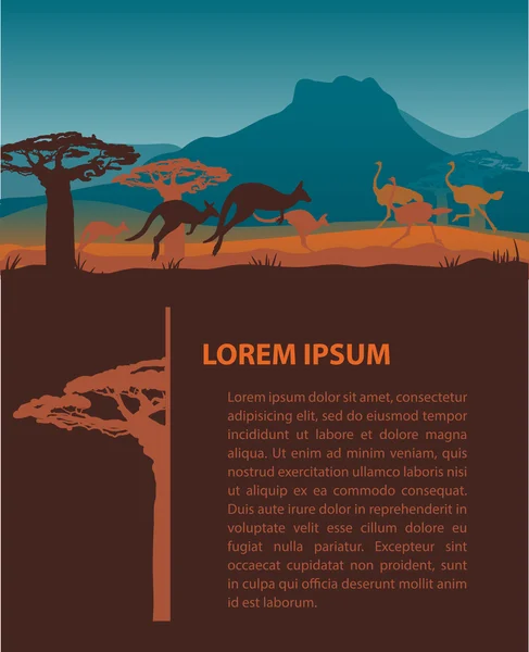 Australie modèle de conception de voyage — Image vectorielle