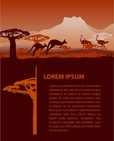 Australie modèle de conception de voyage — Image vectorielle