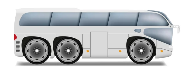 Cartoon bus with big wheels — Stock Vector