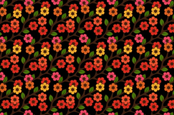 Floral semless rustieke patroon — Stockvector